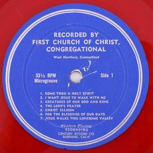 First Church Of Christ Congregational Western Electric Recording Red LP Record